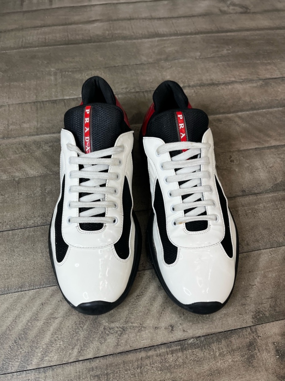 PRADA Americas Cup '
Black White Red ' Men's Sz 12 - Picture 5 of 9